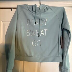 Stylish Teal Hoodie with Motivational Print
